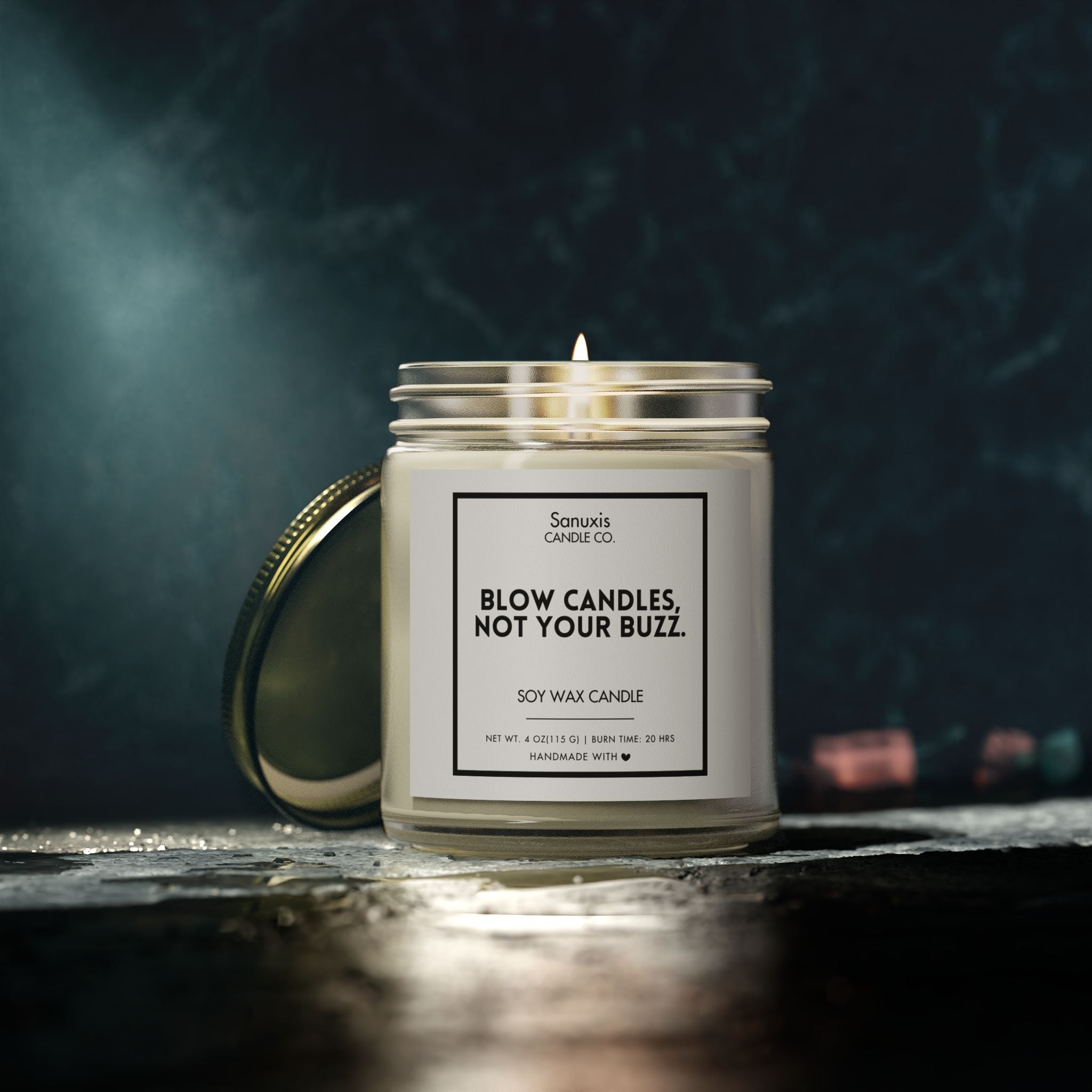 Funny Soy Candle – Keep the Buzz, Just Blow the Candle