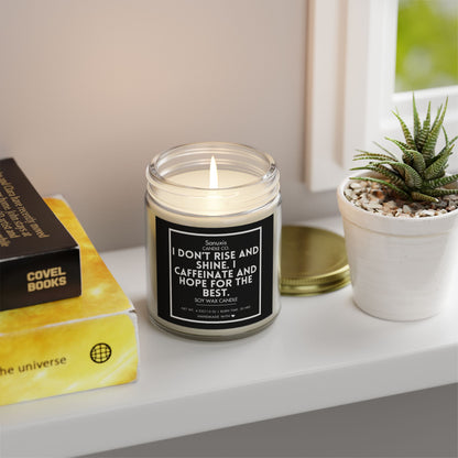 Caffeinate & Survive – Funny Morning Candle