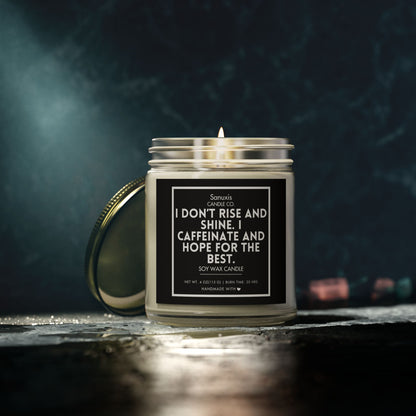 Caffeinate & Survive – Funny Morning Candle