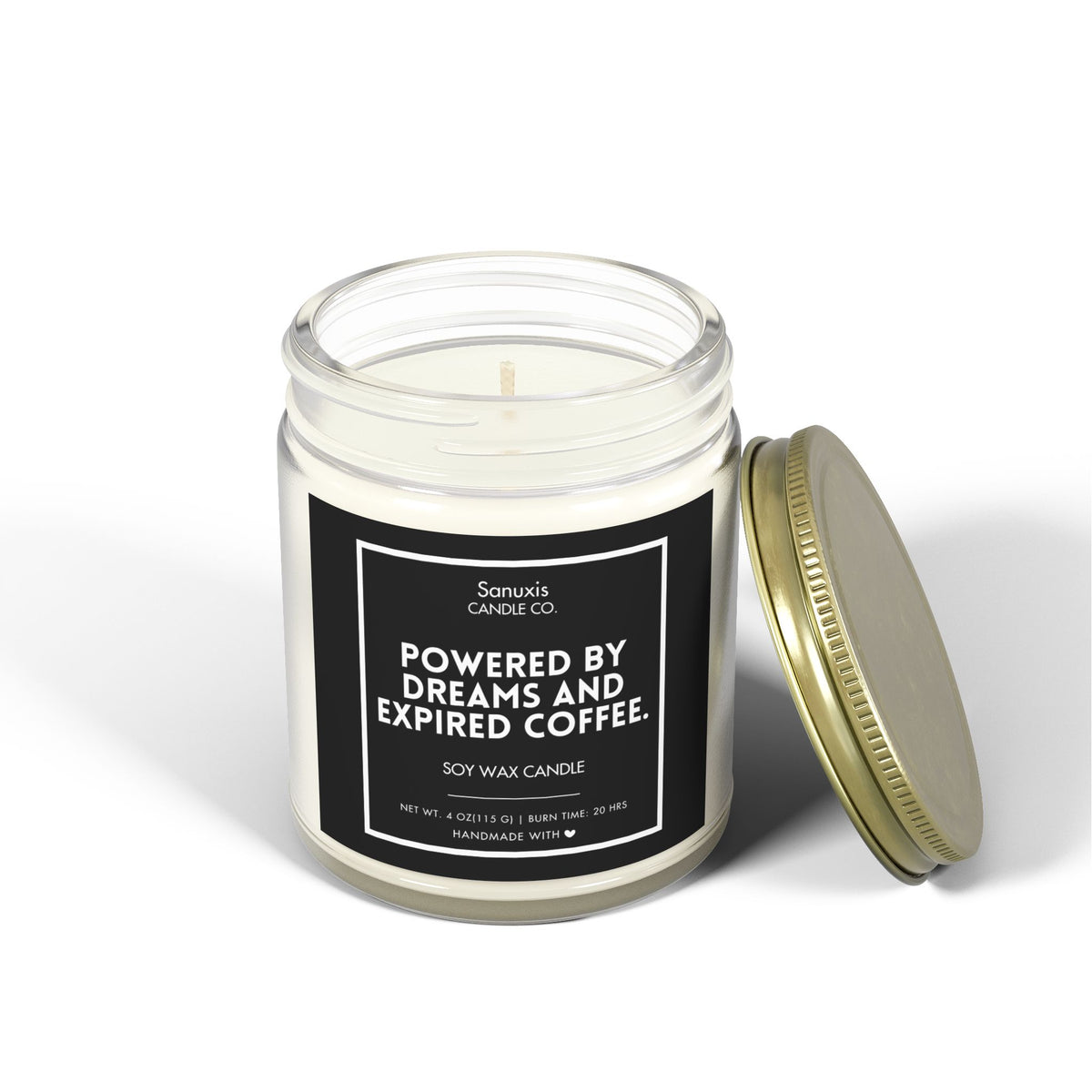 Witty Candle for Workaholics – Dreams, Deadlines & Dubious Coffee