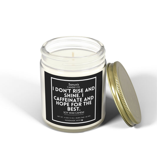 Caffeinate & Survive – Funny Morning Candle